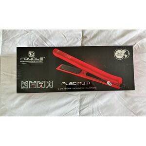 New Royale Platinum Genius Heating Hair Straightener Pure Ceramic Plates 1.25"